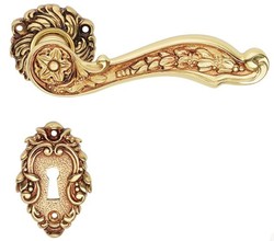 Casa Padrino ensemble de poignée de porte Art Nouveau or français 15,4 x H. 5,4 cm - Accessoires Baroque & Art Nouveau