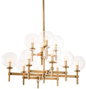 Casa Padrino lustre de luxe en laiton antique 80 x 80 x H. 60 cm - Meubles pour Hôtels et Restaurants