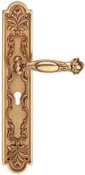 Casa Padrino set di maniglia per porta barocco oro francese 18,4 x H 41,8 cm - Set di Maniglia per Porta Stile Barocco