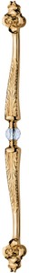 Casa Padrino set di maniglia per porta in ottone barocco con cristallo Swarovski oro francese 7,2 x 84 cm - Nobile e Magnifico