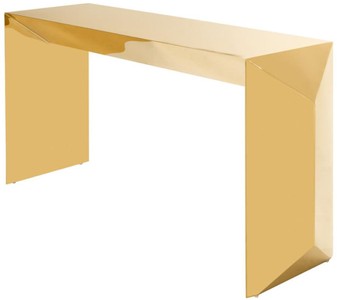 Casa Padrino consola / mesa de consola de diseño de lujo oro 155 x 45 x H. 76 cm - Muebles de Diseño