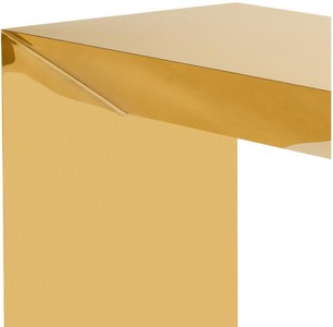 Casa Padrino Luxus Designer Konsole / Konsolentisch Gold 155 x 45 x H. 76 cm - Designermöbel