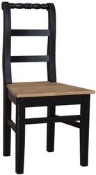 Casa Padrino silla de comedor de estilo campestre 48 x 41 x H. 93 cm - Varios Colores - Silla de Cocina con Asiento de Roble y Aspecto Shabby Chic