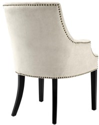 Casa Padrino luxury dining chair with armrests sand colors / black 60 x 71 x H. 92 cm - Dining Room Furniture