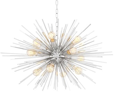 Casa Padrino Luxus Kronleuchter Silber Ø 90 x H. 60 cm - Luxus Möbel