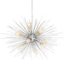 Casa Padrino lustre de luxe en argent Ø 90 x H. 60 cm - Mobilier de Luxe
