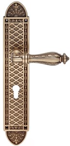 Casa Padrino set di maniglia per porta barocco ottone patinato 15,5 x H. 35 cm - Mobili in Stile Barocco