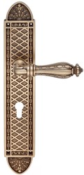 Casa Padrino set di maniglia per porta barocco ottone patinato 15,5 x H. 35 cm - Mobili in Stile Barocco