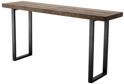 Casa Padrino consola marrón / bronce 161 x 40 x H. 78 cm - Mesa de Salón de Lujo con Sobre de Roble