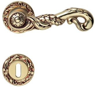 Casa Padrino conjunto de manija de puerta barroco oro francés 14 x H. 5,3 cm - Accesorios de Decoración en Estilo Barroco