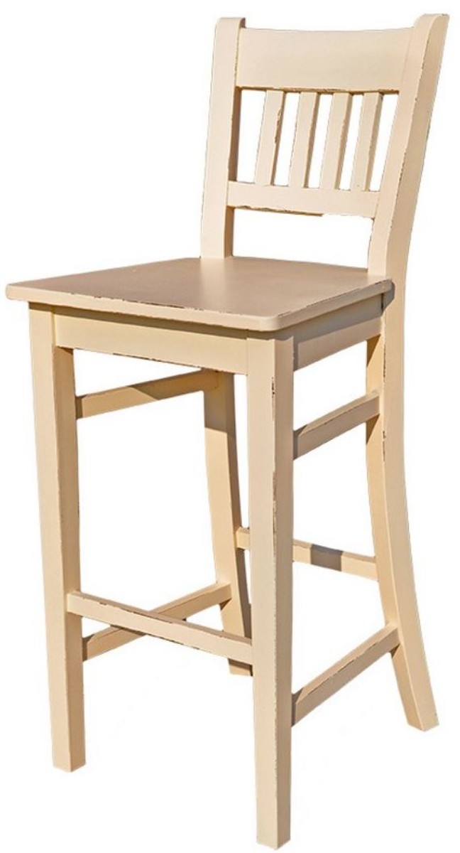 Casa Padrino Landhausstil Barstuhl 47 x 47 x H. 107 cm - Verschiedene Farben - Landhausstil Shabby Chic Möbel