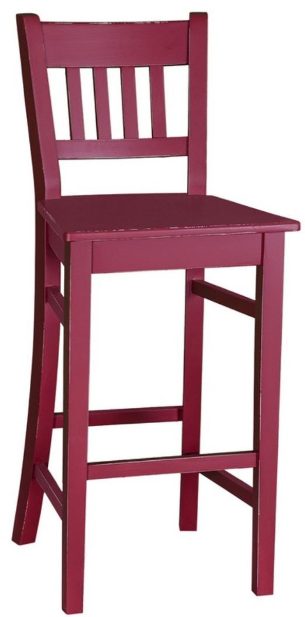Casa Padrino Landhausstil Barstuhl 47 x 47 x H. 107 cm - Verschiedene Farben - Landhausstil Shabby Chic Möbel