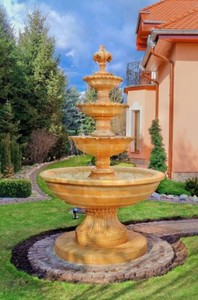 Casa Padrino fuente barroco Ø 160 x H. 250 cm - Varios Colores - Fuente de Jardín Barroco de 4 Etapas 