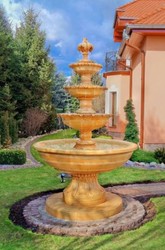 Casa Padrino fuente barroco Ø 160 x H. 250 cm - Varios Colores - Fuente de Jardín Barroco de 4 Etapas 