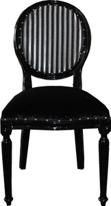 Casa Padrino Barock Esszimmer Stuhl Baroque Dining Chair Black Black Silver Stühle Furniture Möbel Casa Padrino Barock Esszimmer Stuhl Baroque Dining Chair Black Black Silver Stühle Furniture Möbel