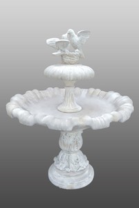Casa Padrino Art Nouveau fountain with pigeons Ø 130 x H. 155 cm - Baroque & Art Nouveau garden fountain