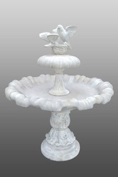 Casa Padrino fontaine Art Nouveau avec pigeons Ø 130 x H. 155 cm - Fontaine de jardin baroque et Art Nouveau