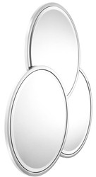 Casa Padrino specchio / specchio a parete design di lusso in acciaio inox argento 95 x H. 90 cm - Mobili di Design