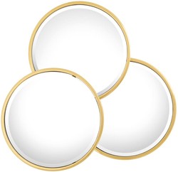 Casa Padrino miroir / miroir mural design de luxe en acier inoxydable or 95 x H. 90 cm - Mobilier Design