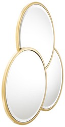 Casa Padrino miroir / miroir mural design de luxe en acier inoxydable or 95 x H. 90 cm - Mobilier Design
