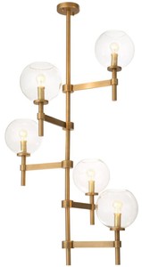 Casa Padrino lustre de luxe en laiton antique Ø 72 x H. 90 cm - Meubles pour Hôtels et Restaurants