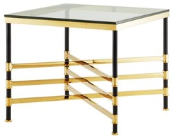 Casa Padrino table d'appoint de salon or / noir 65 x 65 x H. 55 cm - Meubles de Salon de Luxe