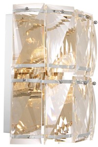 Casa Padrino Luxus Kristallglas Wandleuchte Silber 31 x 18 x H. 31 cm - Hotel & Restaurant Wandlampe