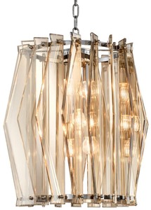 Casa Padrino lustre de luxe en verre teinté or Ø 44 x H. 50 cm - Meubles de Salon