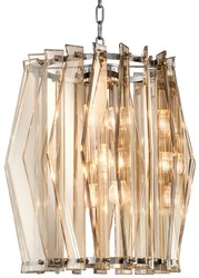Casa Padrino lustre de luxe en verre teinté or Ø 44 x H. 50 cm - Meubles de Salon