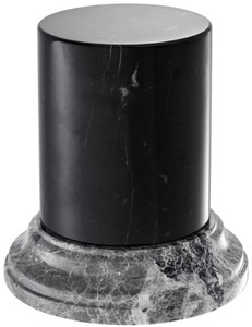 Casa Padrino Marbre Colonne De Luxe Noir / Gris Ø 17,5 x H 19 cm - Accessoires de Décoration de Salon