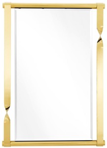 Casa Padrino espejo de pared / espejo de acero inoxidable oro 95 x 9 x H. 134 cm - Muebles de Diseño