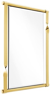 Casa Padrino Designer Edelstahl Spiegel / Wandspiegel Gold 95 x 9 x H. 134 cm - Designermöbel