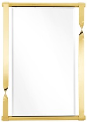 Casa Padrino Designer Stainless Steel Mirror / Wall Mirror Gold 95 x 9 x H. 134 cm - Designer Furniture