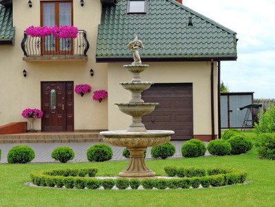 Casa Padrino Barock Gartenbrunnen / Springbrunnen Ø 150 x H. 300 cm - Prunkvoller Brunnen im Barockstil 