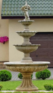 Casa Padrino baroque fountain / garden fountain Ø 150 x H. 300 cm - Magnificent Fountain in Baroque Style