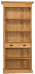 Casa Padrino meuble étagère de style campagnard naturel  90 x 39 x H. 197 cm - Armoire de Style Campagnard avec 2 Tiroirs