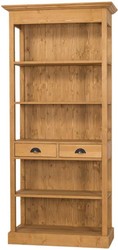 Casa Padrino meuble étagère de style campagnard naturel  90 x 39 x H. 197 cm - Armoire de Style Campagnard avec 2 Tiroirs