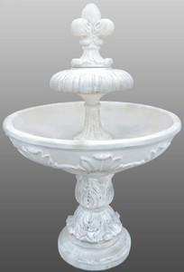 Casa Padrino Art Nouveau Fountain / Garden Fountain Ø 108 x H. 156 cm - Decorative Artificial Stone Fountain