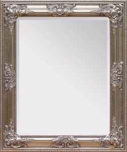Casa Padrino Espejo de pared barroco plateado altura 62 cm, ancho 52 cm - noble y suntuoso - look vintage - hecho a mano