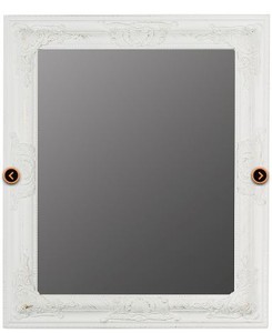 Espejo de pared barroco Casa Padrino Blanco Altura 62 cm, ancho 52 cm - Elegante y suntuoso - Apariencia vintage - Hecho a mano