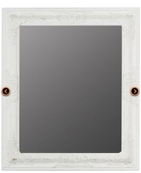 Specchio da parete Barocco Casa Padrino Bianco Altezza 62 cm, larghezza 52 cm - Elegante e sontuoso - Look vintage - Fatto a mano