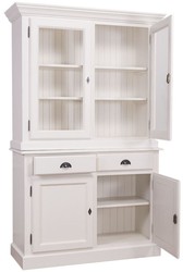 Casa Padrino Armoire de Cuisine Style Campagnard Blanc 128 x 45 x H. 200 cm - Meubles de Cuisine de Style Campagnard 