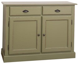 Casa Padrino Country Style Shabby Chic Solid Wood Kitchen Cabinet Antique Green 120 x 45 x H.90 cm - Kitchen Cabinet in Country Style