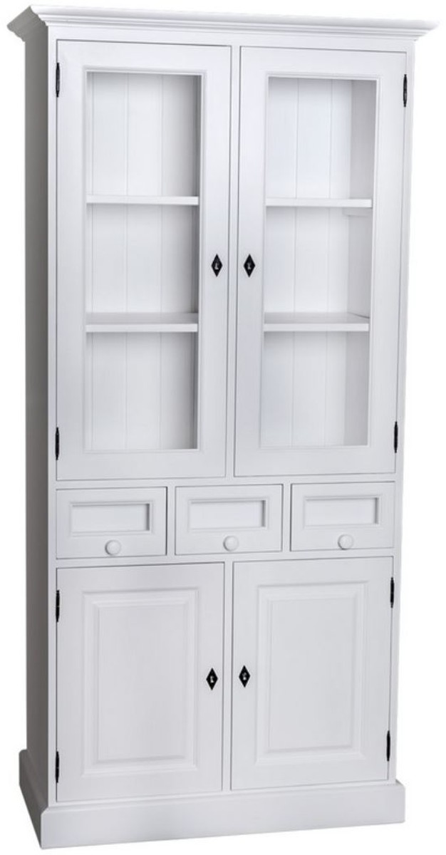 Casa Padrino Landhausstil Küchenschrank mit 4 Türen und 3 Schubladen 98 x 50 x H. 200 cm - Verschiedene Farben - Küchenmöbel