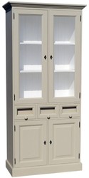 Casa Padrino Armario de Cocina de Estilo Campestre con 4 Puertas y 3 Cajones 98 x 50 x H. 200 cm - Varios Colores - Muebles de Cocina