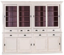 Casa Padrino gabinete de cocina estilo campestre 268 x 48 x H. 225 cm - Varios Colores - Gabinete de Cocina de 2 Piezas con 8 Puertas Correderas y 10 Cajones