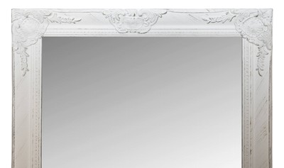 Casa Padrino Barock Spiegel / Wandspiegel mit Holzrahmen Weiß 60 x H. 150 cm - Barockmöbel