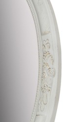 Casa Padrino Specchio Barocco Bianco / Oro 57 x H. 77 cm - Specchio Ovale da Parete Barocco con Cornice in Legno Casa Padrino Specchio Barocco Bianco / Oro 57 x H. 77 cm - Specchio Ovale da Parete Barocco con Cornice in Legno