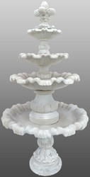 Casa Padrino Fontaine de Jardin Baroque avec Lis Ø 130 x H. 232 cm - Splendide Fontaine de Style Baroque