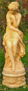 Casa Padrino Art Nouveau Escultura / Estatua Ø 45 x H. 160 cm - Figura de Decoración de Jardín con Base Casa Padrino Art Nouveau Escultura / Estatua Ø 45 x H. 160 cm - Figura de Decoración de Jardín con Base